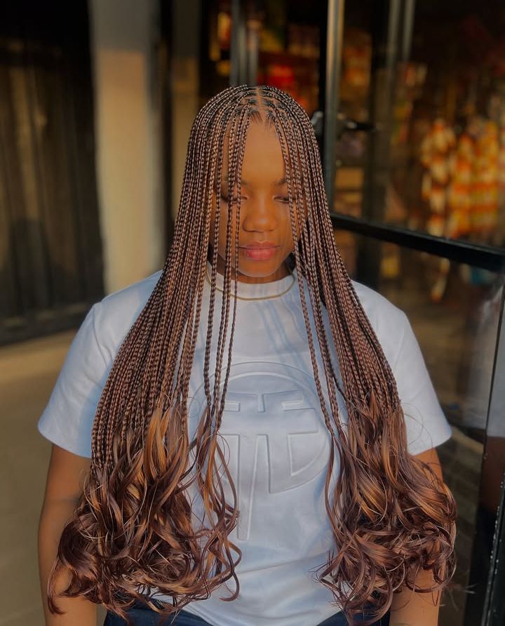 Curly French Braids